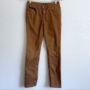 Prana Brown Kayla Classic Slim Fit Jeans 2/26 Regular Organic Cotton Mid-Rise
